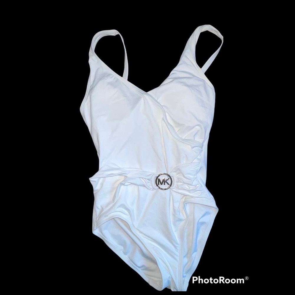 Beautiful Micheal Kors SwimSuit Only worn once. Not see through. Gold emblem